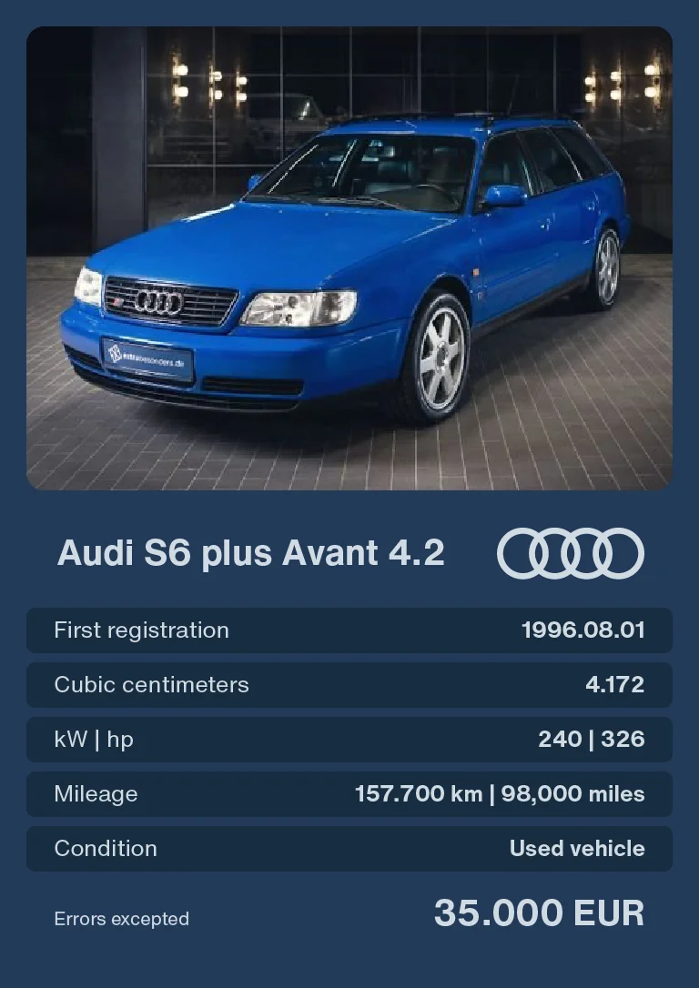 Buy a extrabesonders Audi S6 plus Avant 4.2 - More details