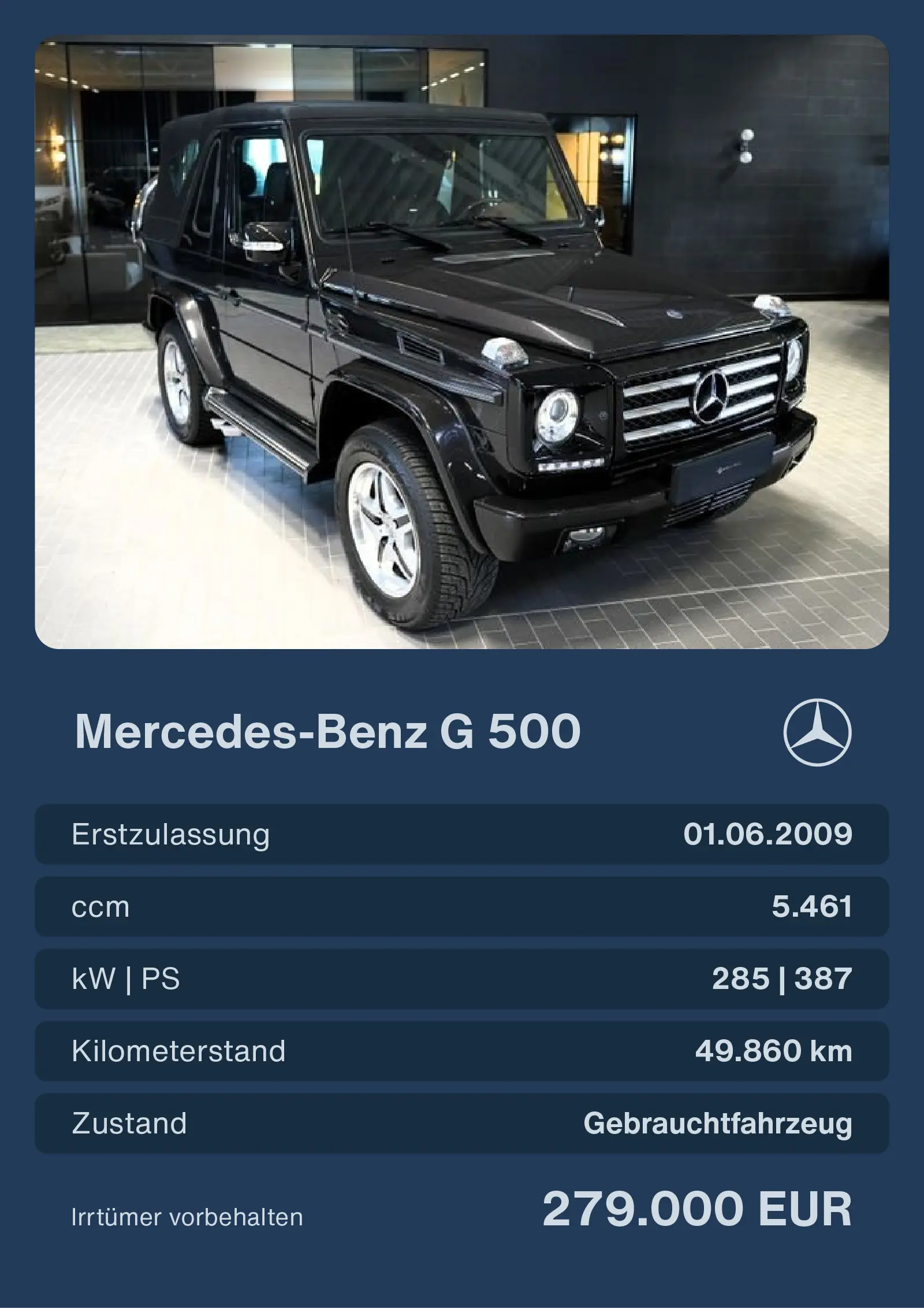 extrabesonders Mercedes-Benz G 500 kaufen - Mehr Details