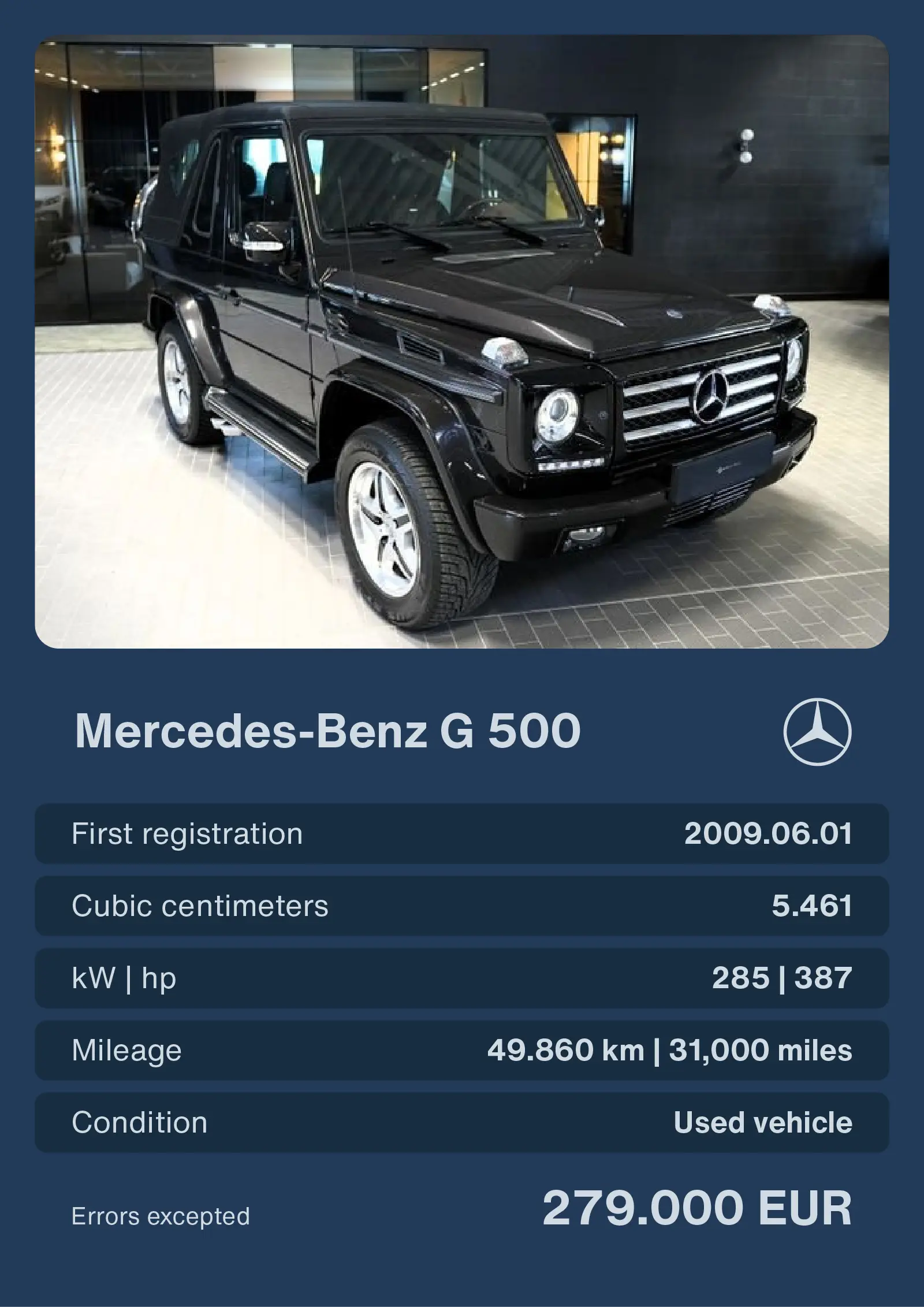 Buy a extrabesonders Mercedes-Benz G 500 - More details