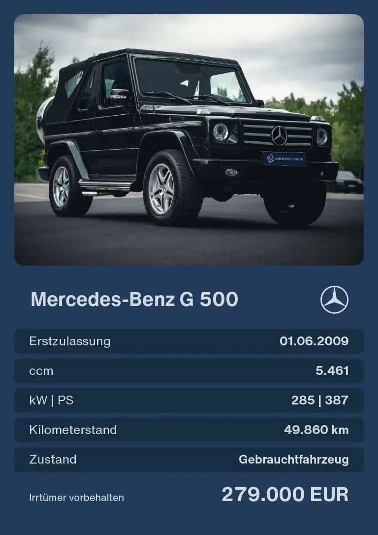 extrabesonders Mercedes-Benz G 500 kaufen - Mehr Details