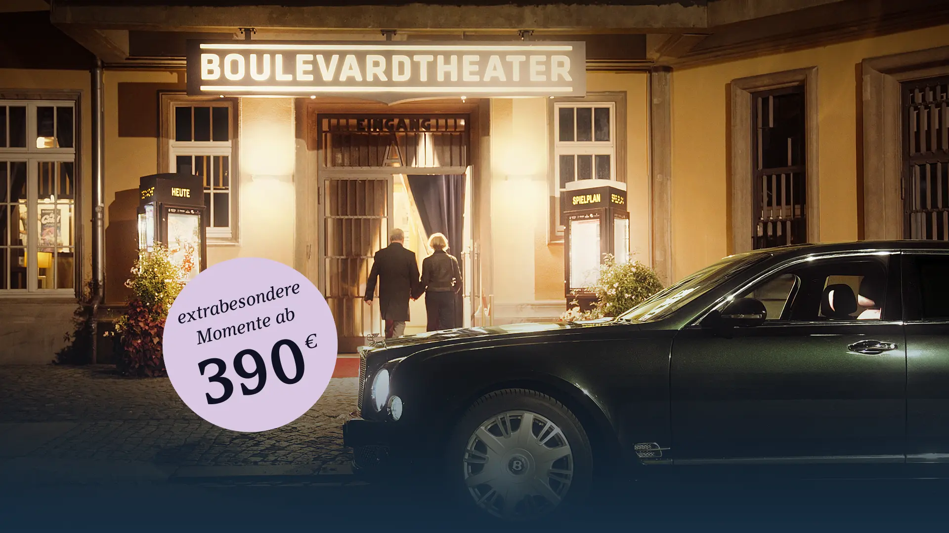 Mit extrabesonders ins Boulevard Dresden - Klassiker mit Chauffeur mieten und Veranstaltung buchen.