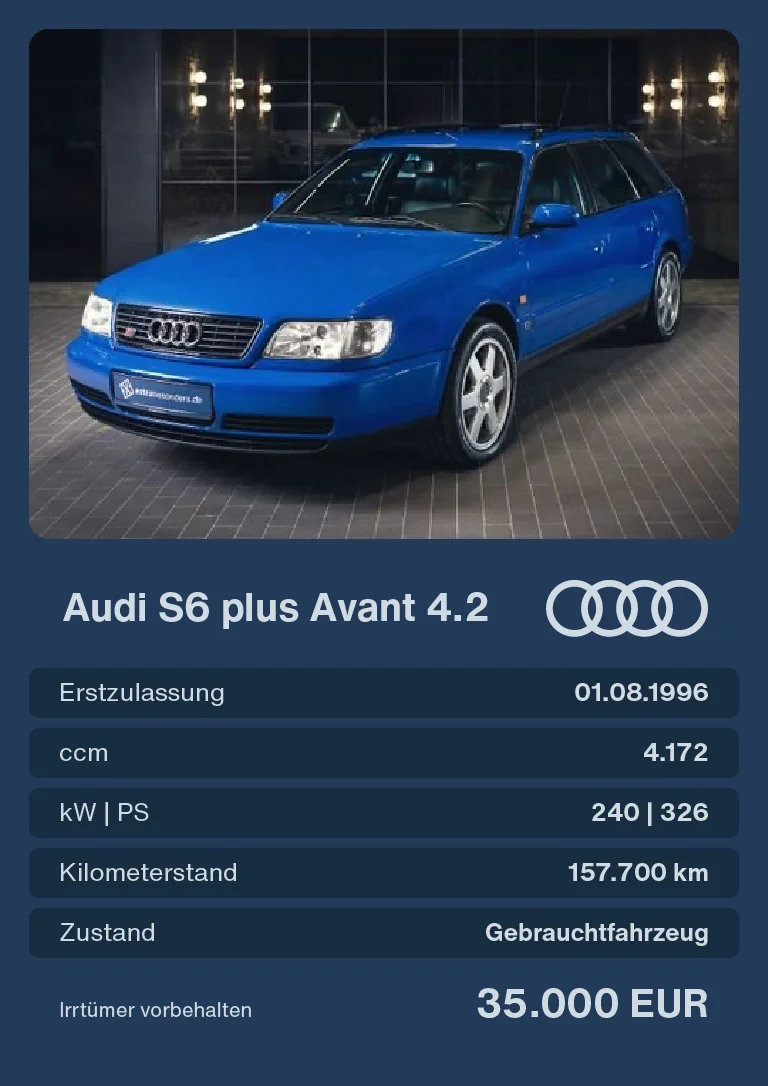 extrabesonders Audi S6 plus Avant 4.2 kaufen - Mehr Details